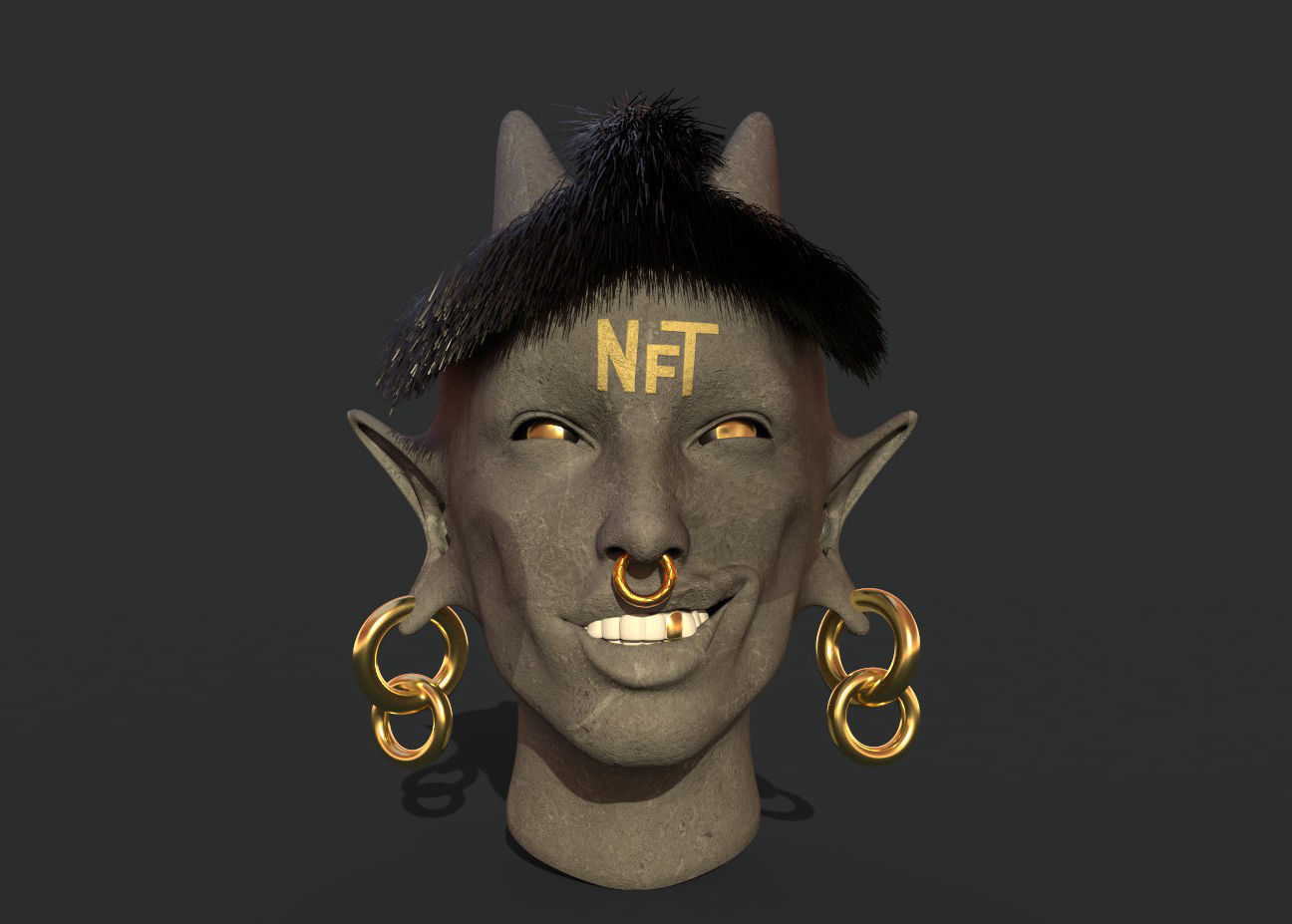 11 3d nft art girl face art 3d nft collections 3d nft model  3D model_7