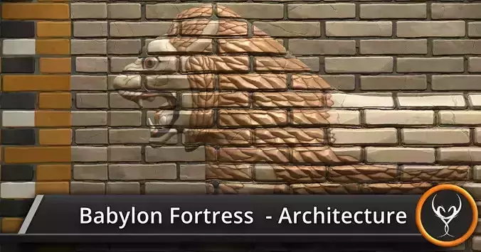 Babylon Fortress Kit A Architecture Low-poly 3D model
