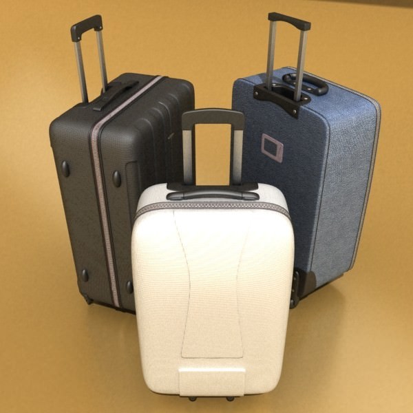 Suitcase Collection High Detail 3D model_2