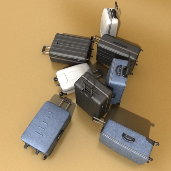 Suitcase Collection High Detail 3D model_4