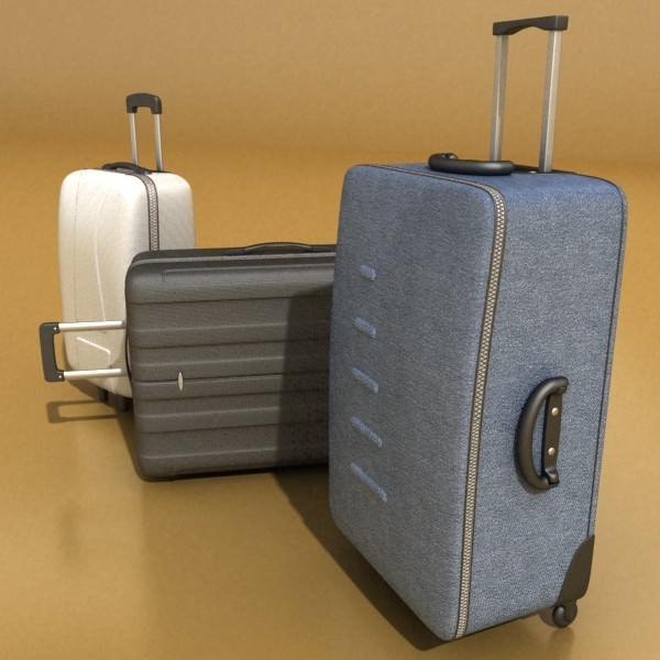 Suitcase Collection High Detail 3D model_1