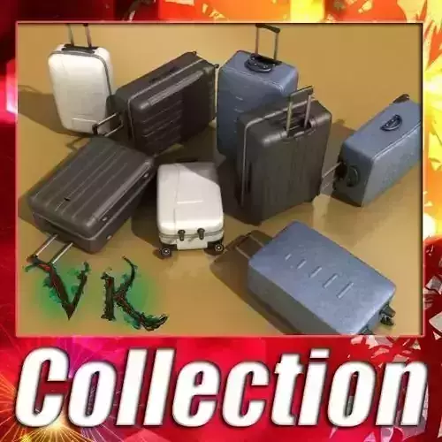 Suitcase Collection High Detail 3D model