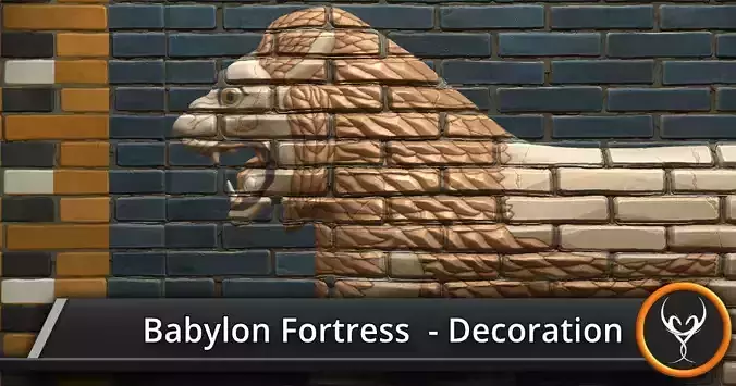 Babylon Fortress Kit B Decoration Low-poly 3D model