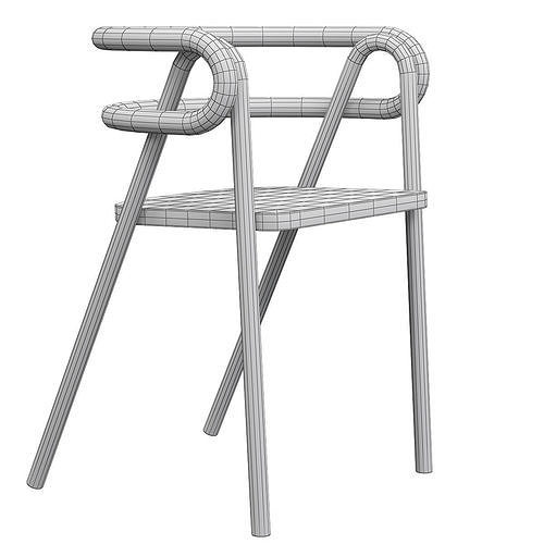 Chair Compositions 3d model Low-poly 3D model 7