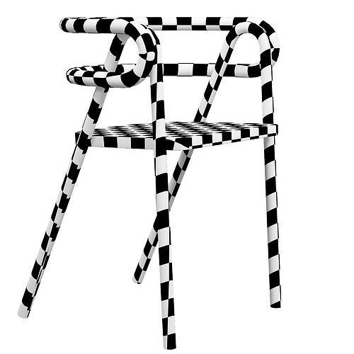 Chair Compositions 3d model Low-poly 3D model 6