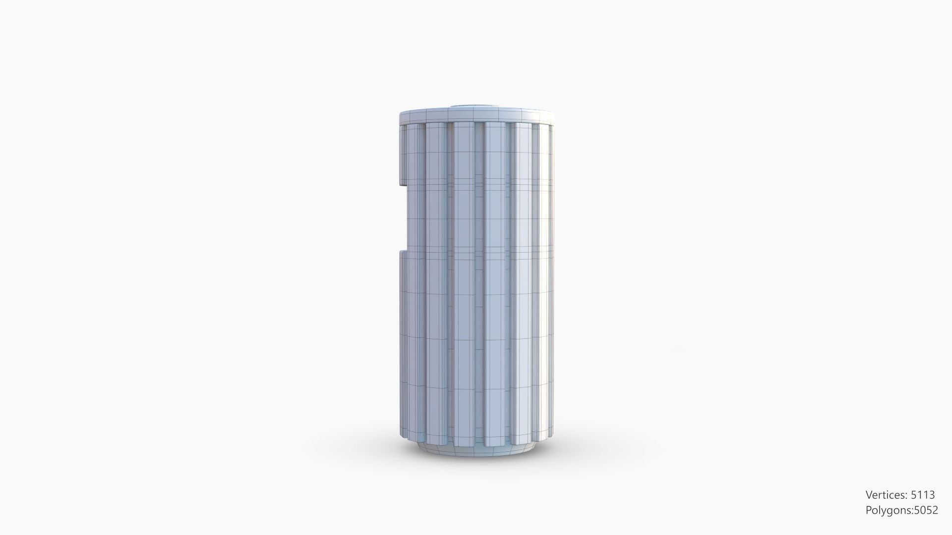 Wooden Trashcan 3D model_10
