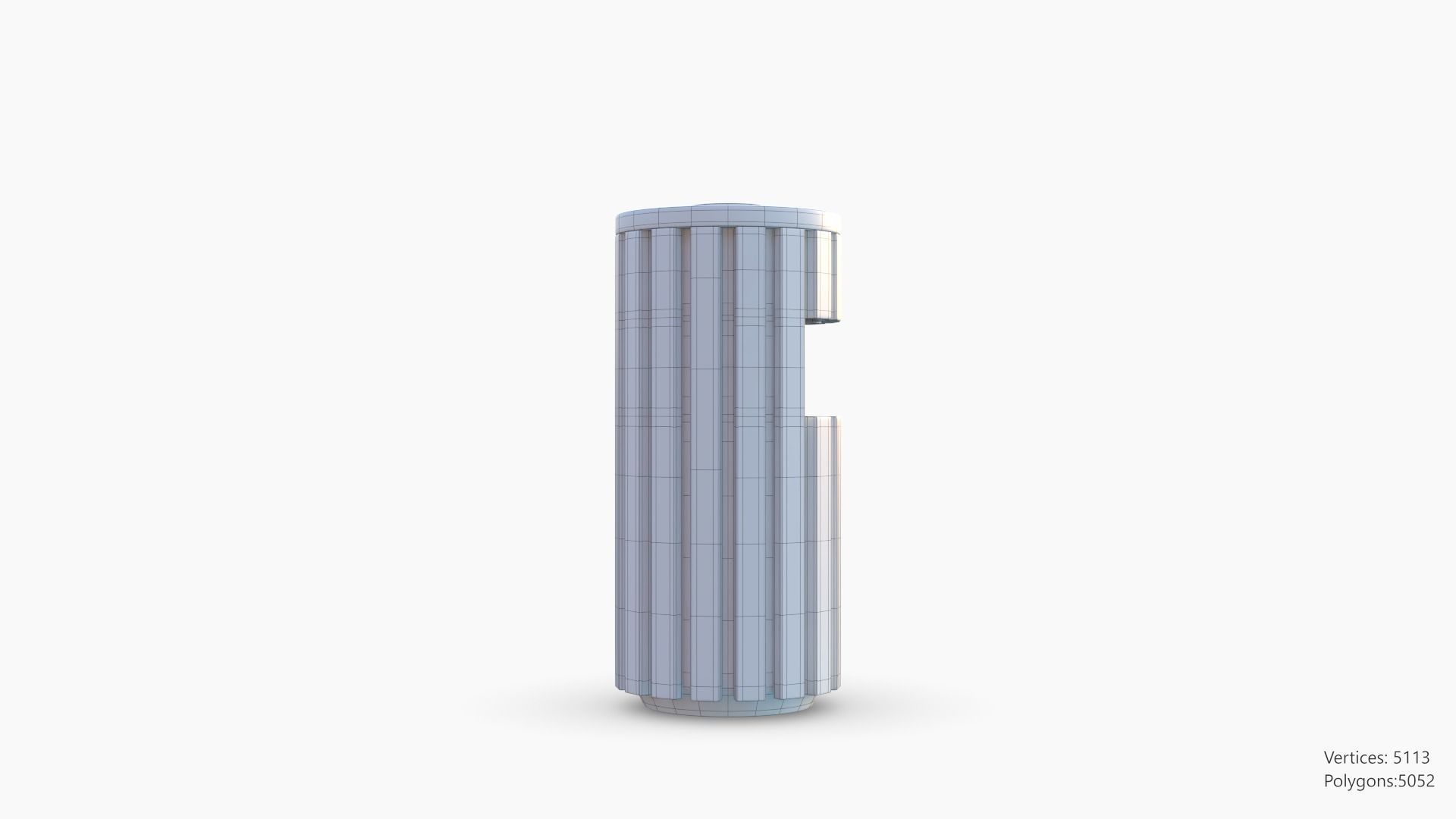 Wooden Trashcan 3D model_12