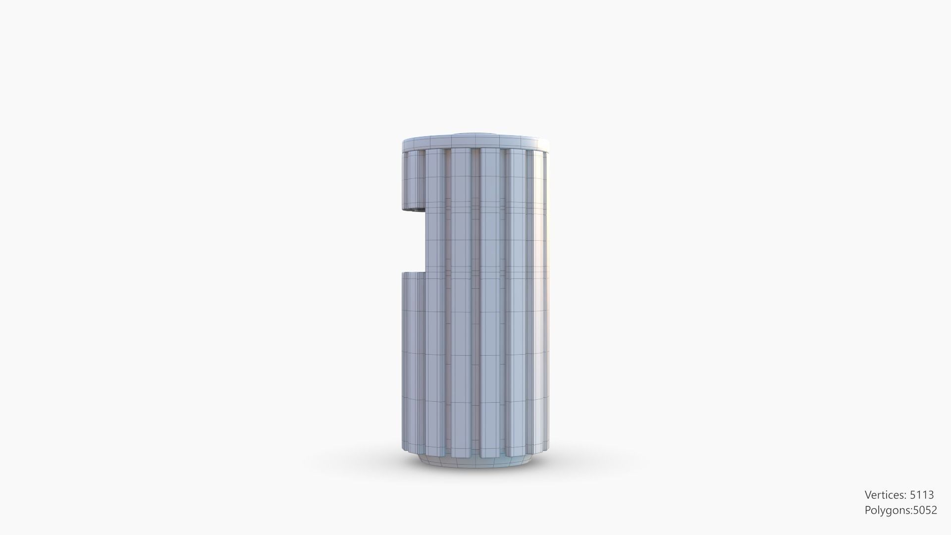 Wooden Trashcan 3D model_14