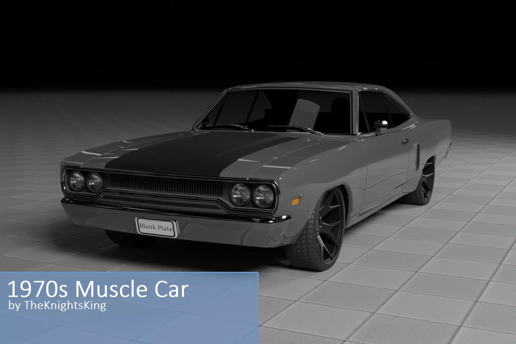 1970s Muscle Car Low-poly 3D model