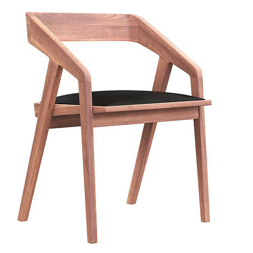 Katakana chair 3d model Low-poly 3D model
