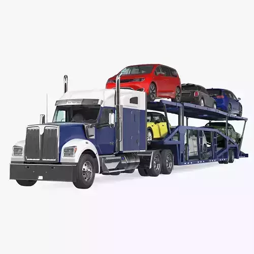 Truck with Car Carrier
