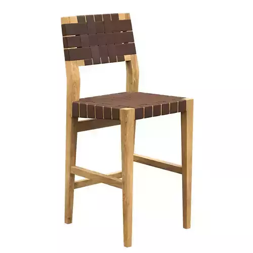 RH Vero Leather Stool premium 3d model