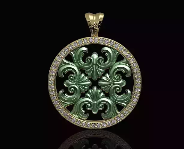 Round filigree pendant