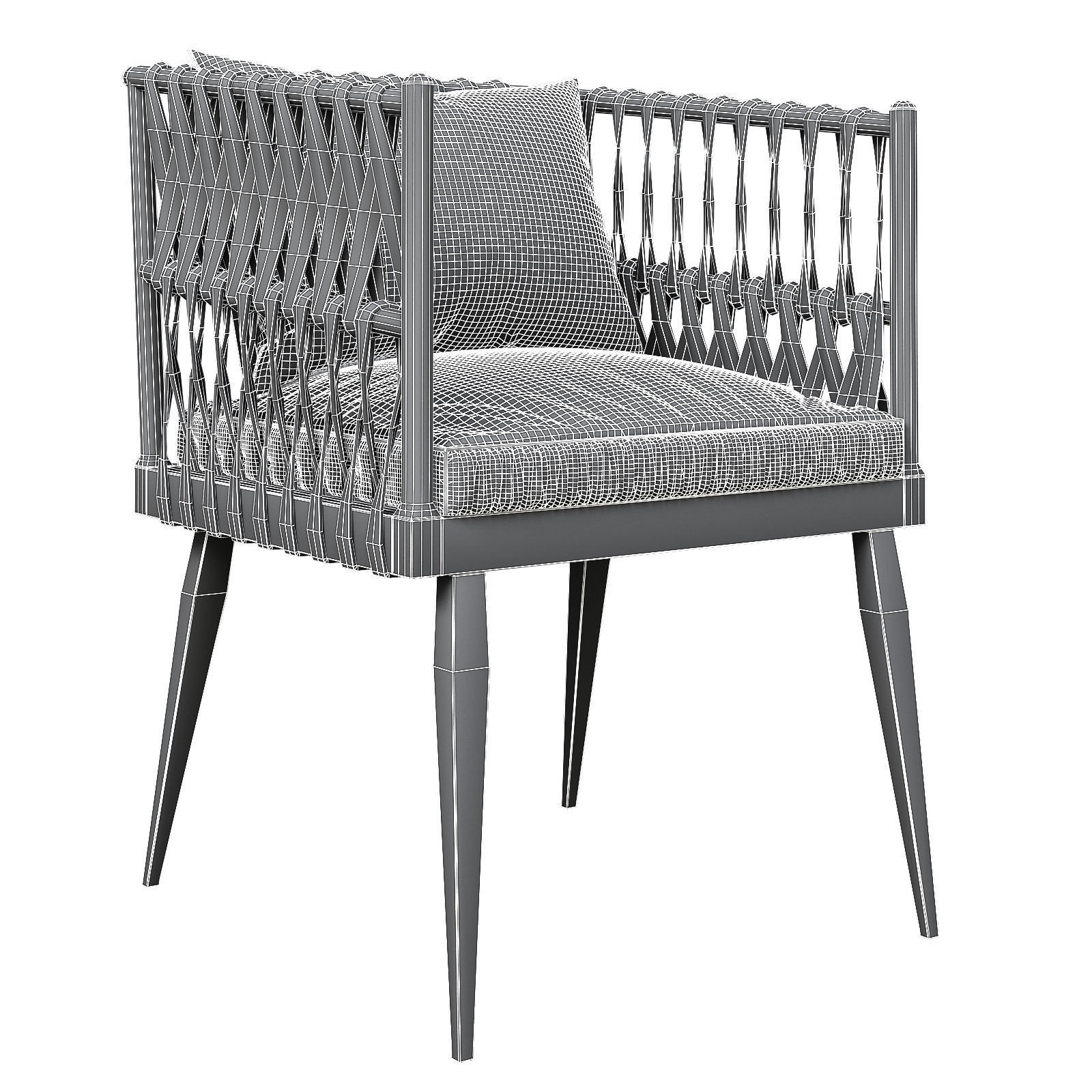 Armchair Luta by Romatti 3d model Low-poly 3D model_2