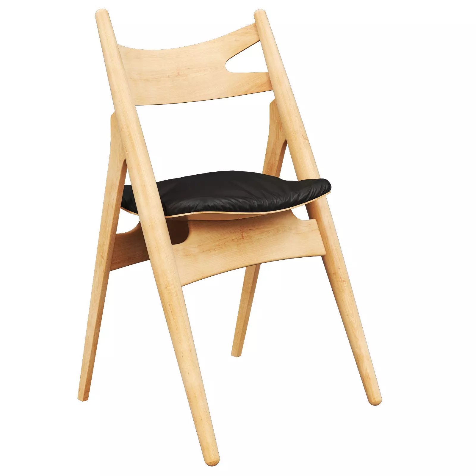 CH29P Sawbuck Chair 3d model Low-poly 3D model_0