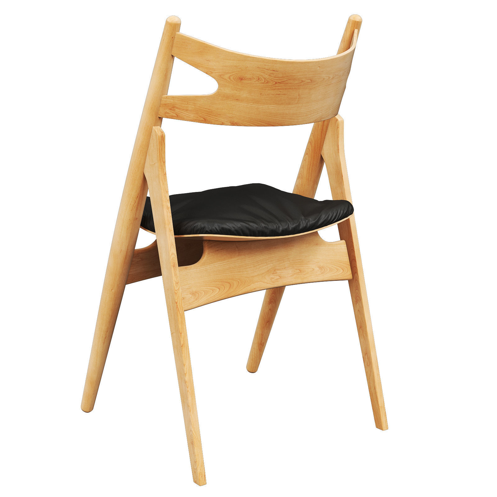 CH29P Sawbuck Chair 3d model Low-poly 3D model_1