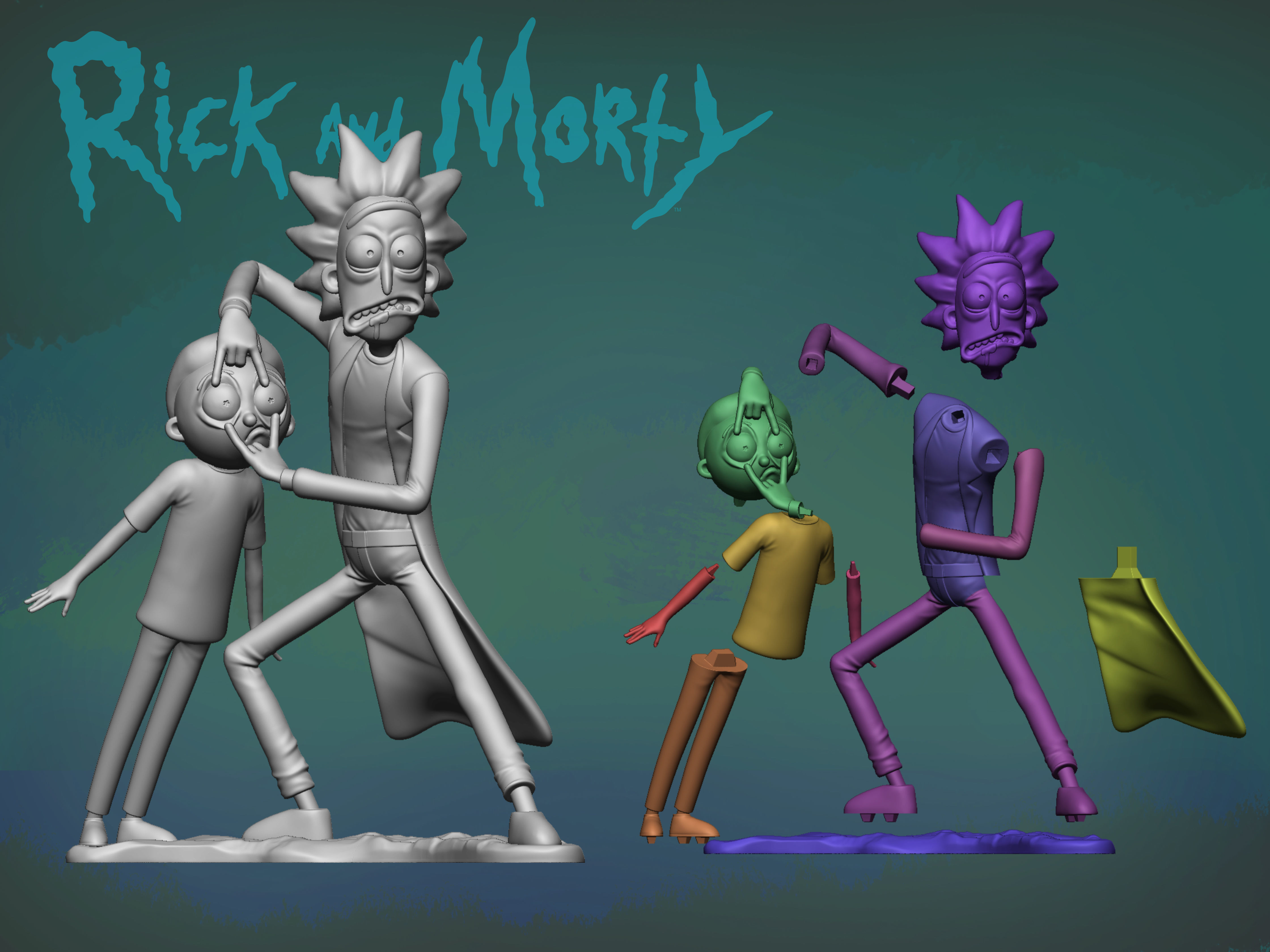 Rick and Morty 3D print model_7