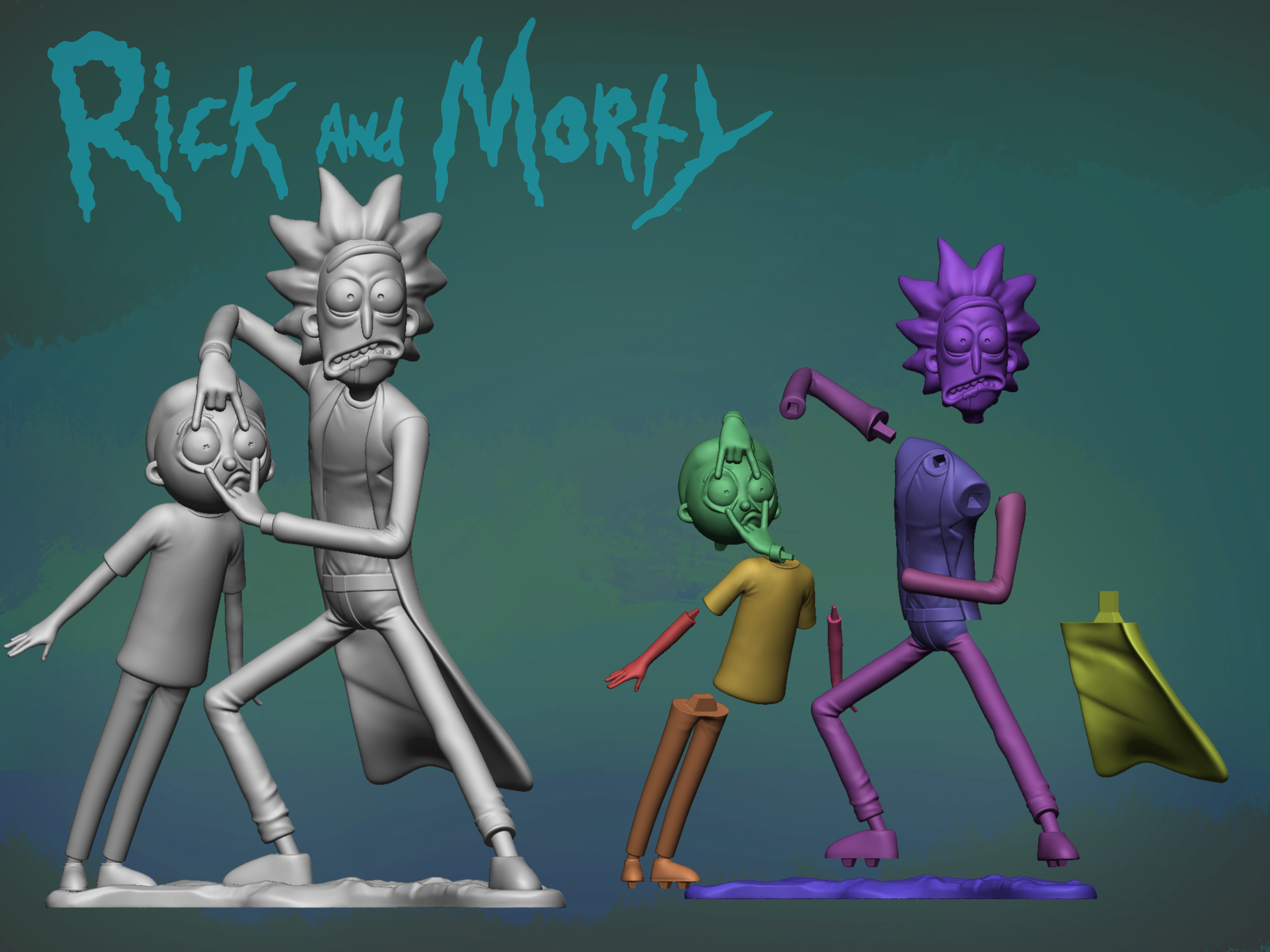 Rick and Morty 3D print model_5