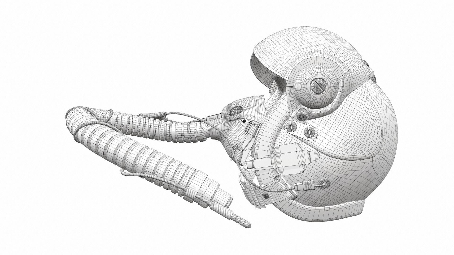 Pilot helmet jc-4 3D model_15