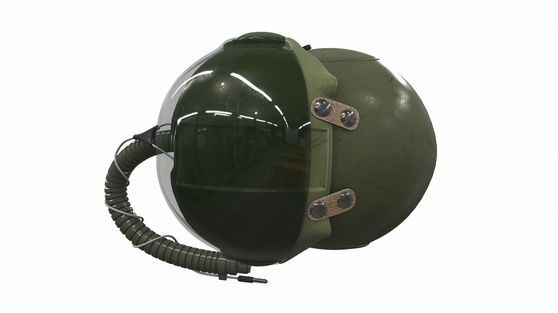 Pilot helmet jc-4 3D model_4
