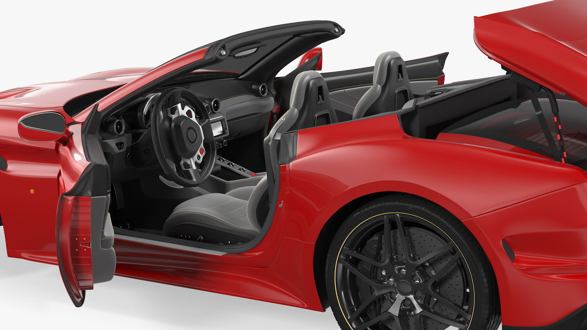 Generic Sport Car Rigged 3D model_19