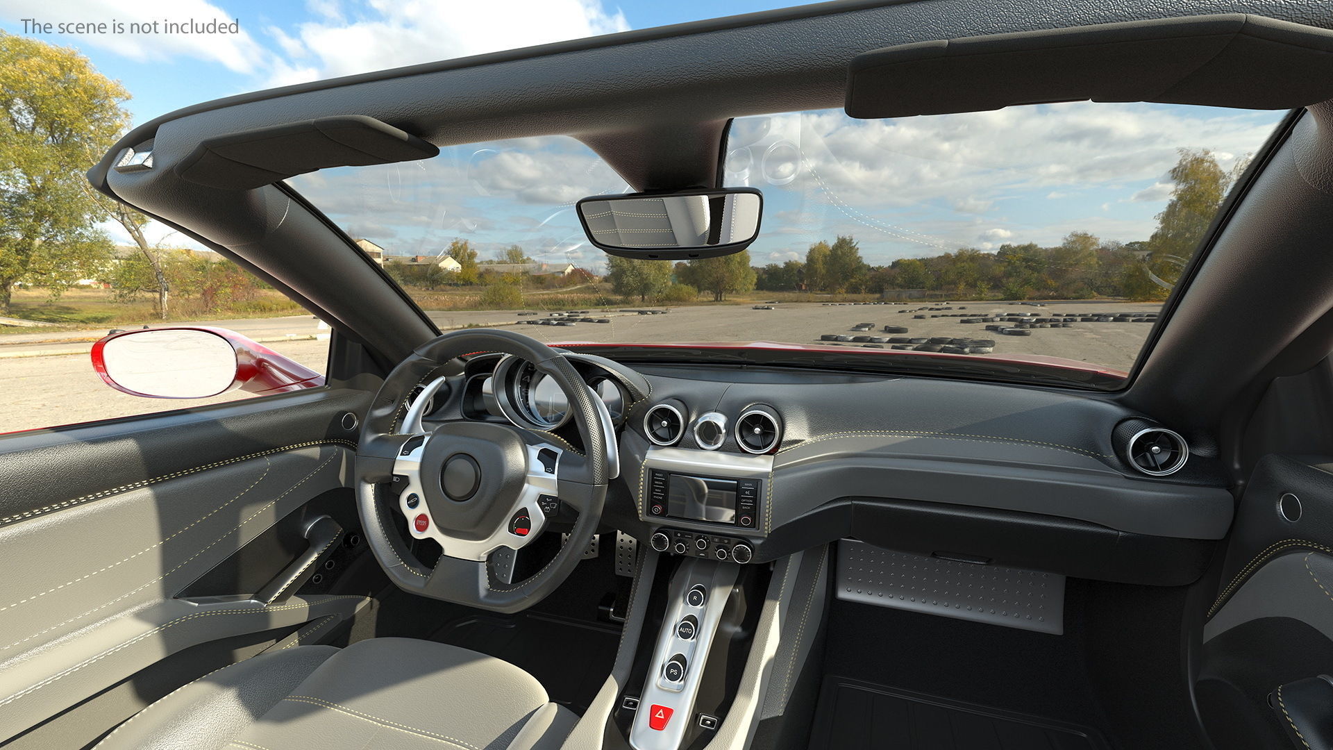 Generic Sport Car Rigged 3D model_8