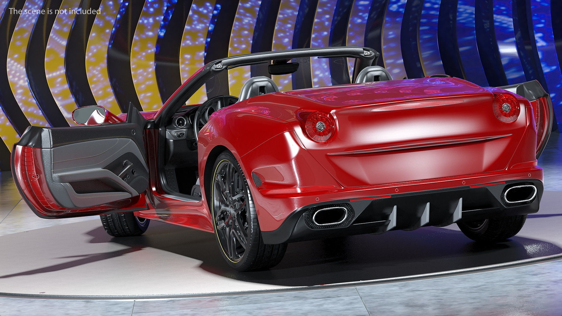 Generic Sport Car Rigged 3D model_4