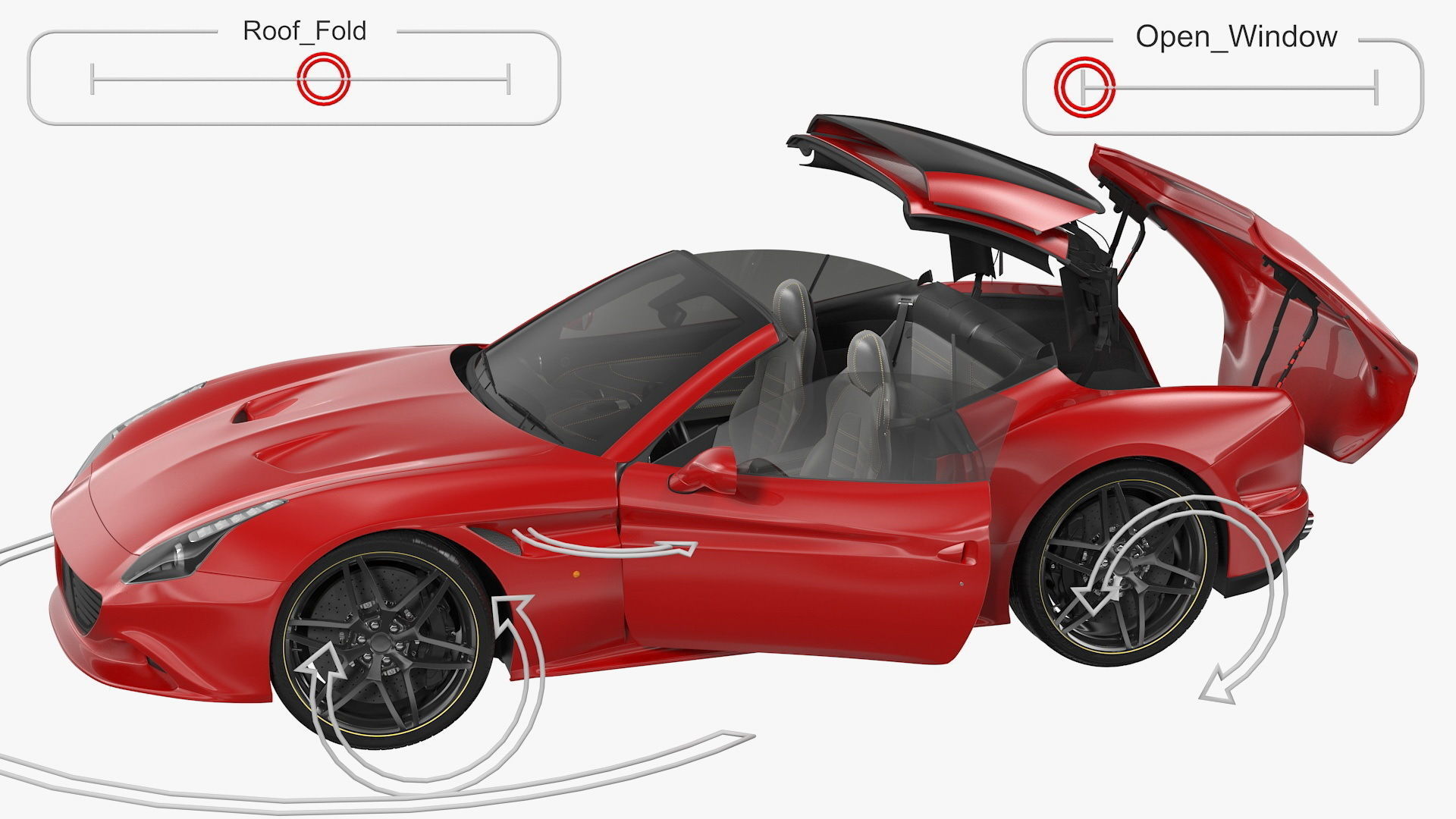 Generic Sport Car Rigged 3D model_1