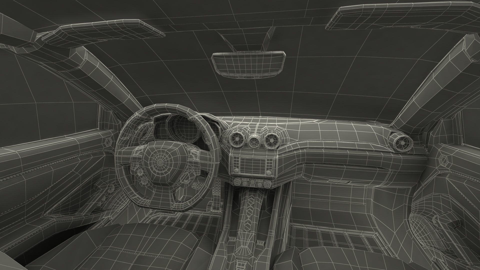 Generic Sport Car Rigged 3D model_33