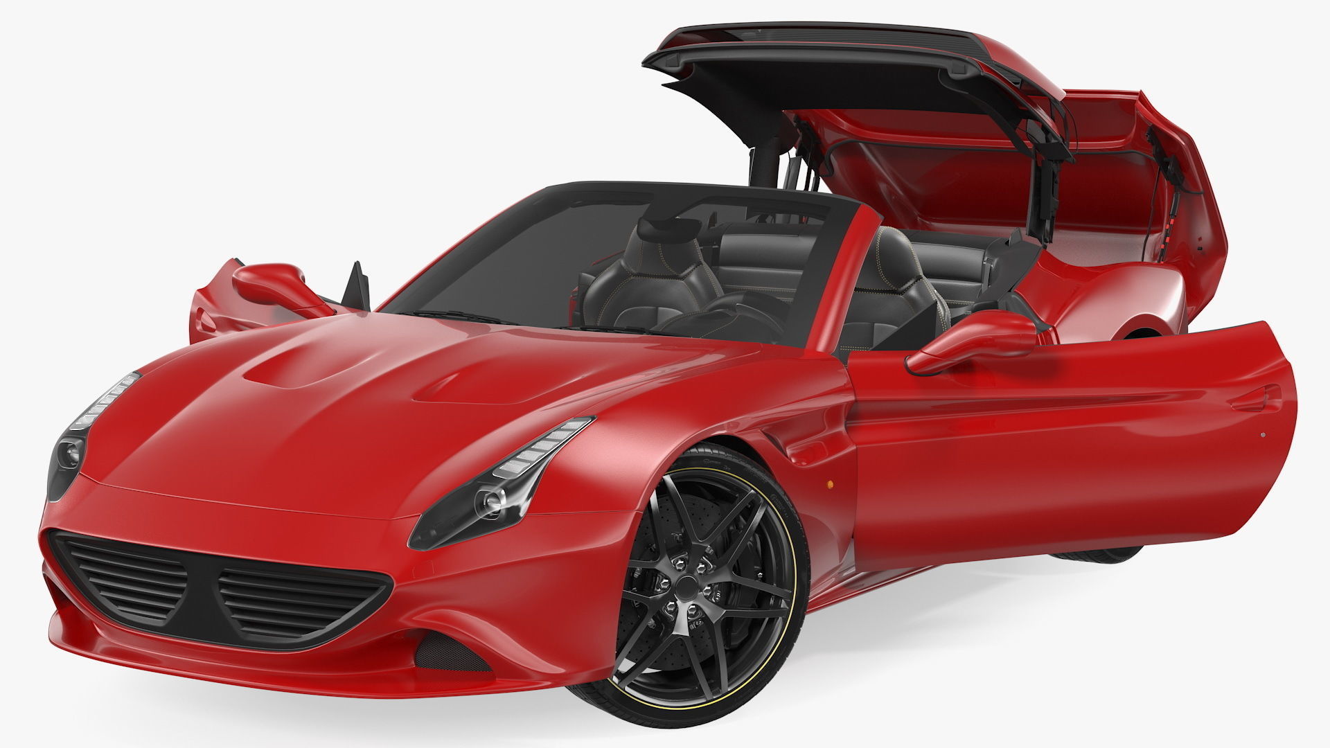 Generic Sport Car Rigged 3D model_12