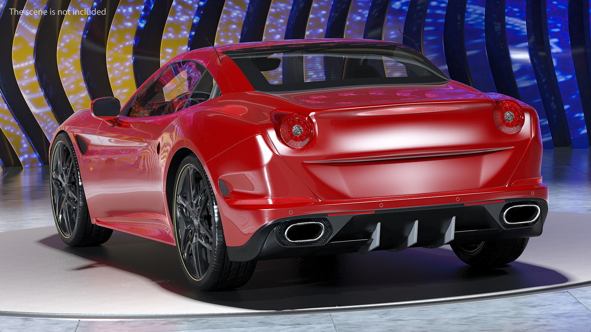 Generic Sport Car Rigged 3D model_5