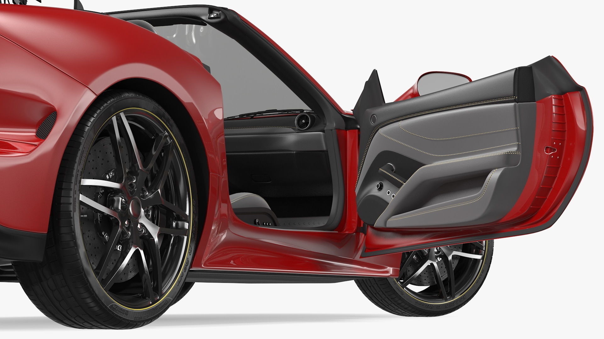 Generic Sport Car Rigged 3D model_21