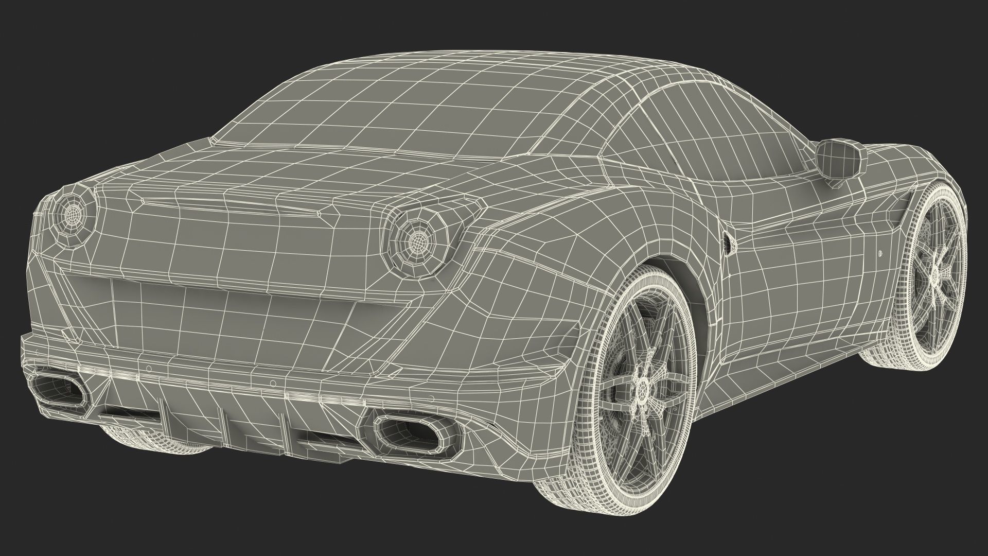 Generic Sport Car Rigged 3D model_31