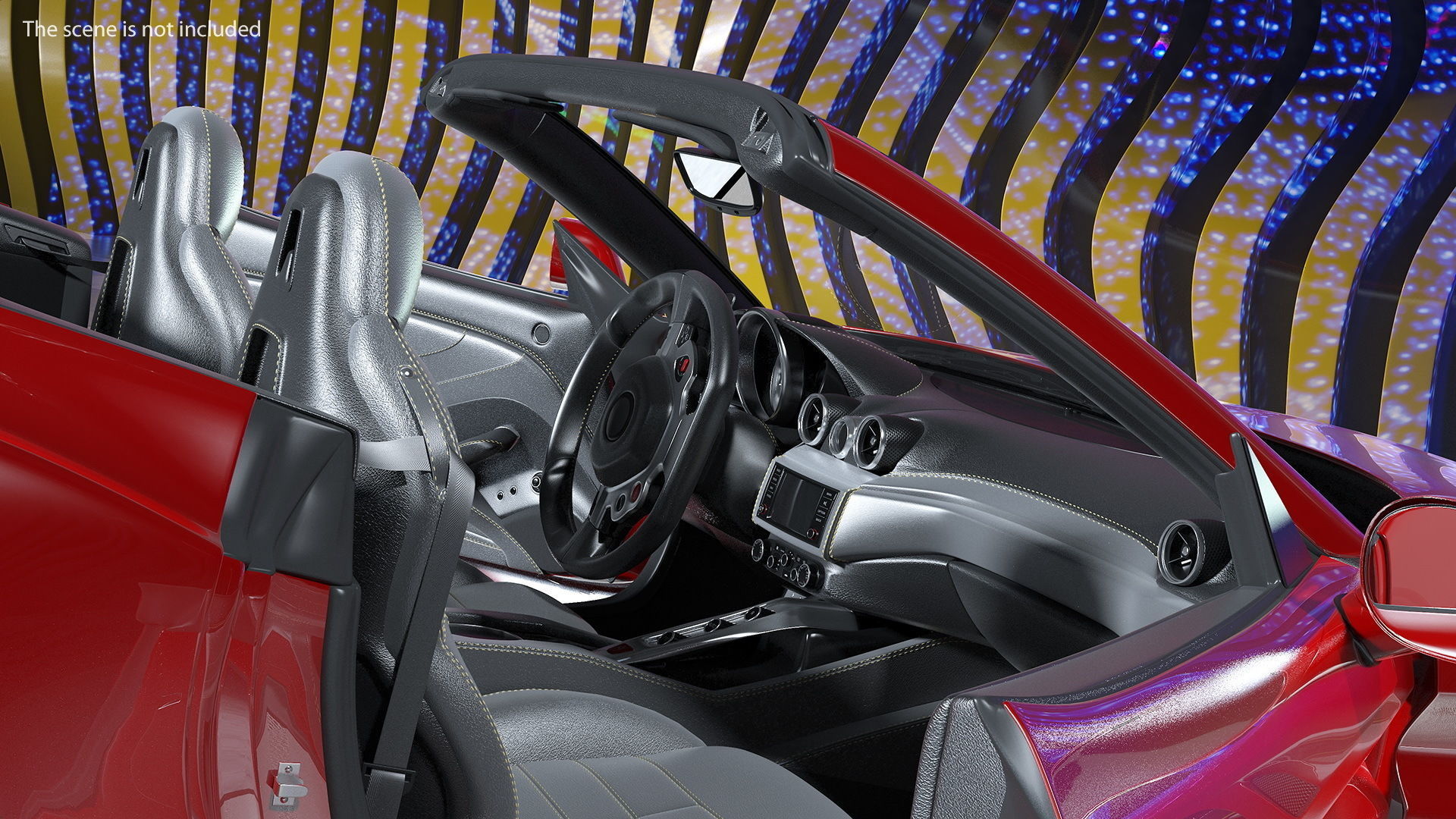 Generic Sport Car Rigged 3D model_7