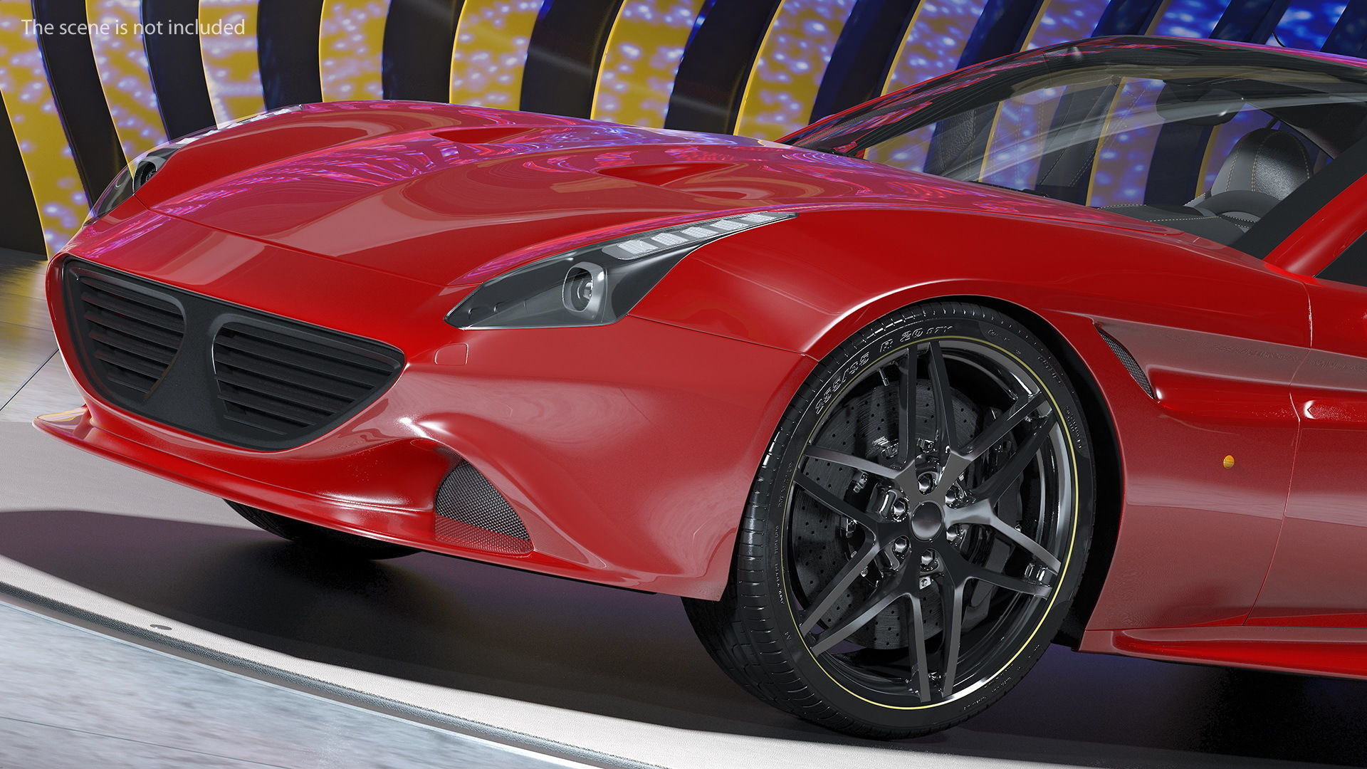 Generic Sport Car Rigged 3D model_6