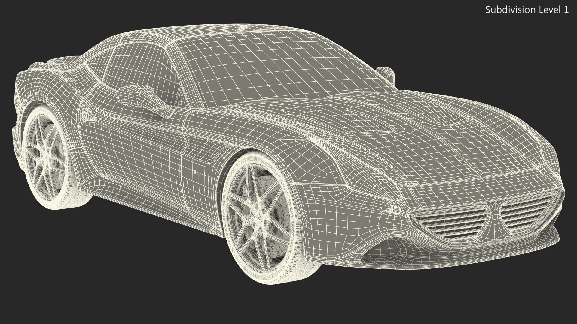 Generic Sport Car Rigged 3D model_28