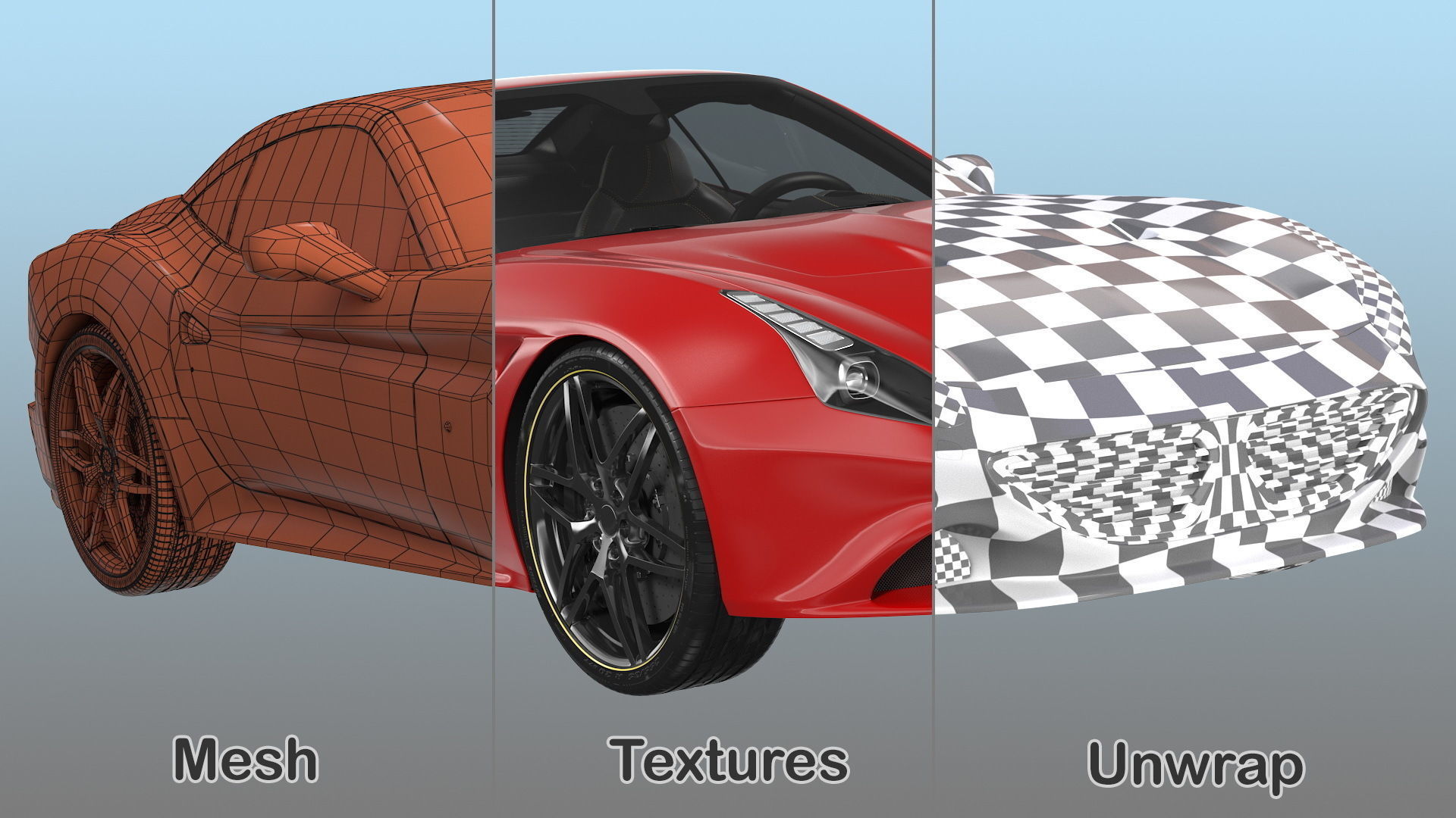 Generic Sport Car Rigged 3D model_26