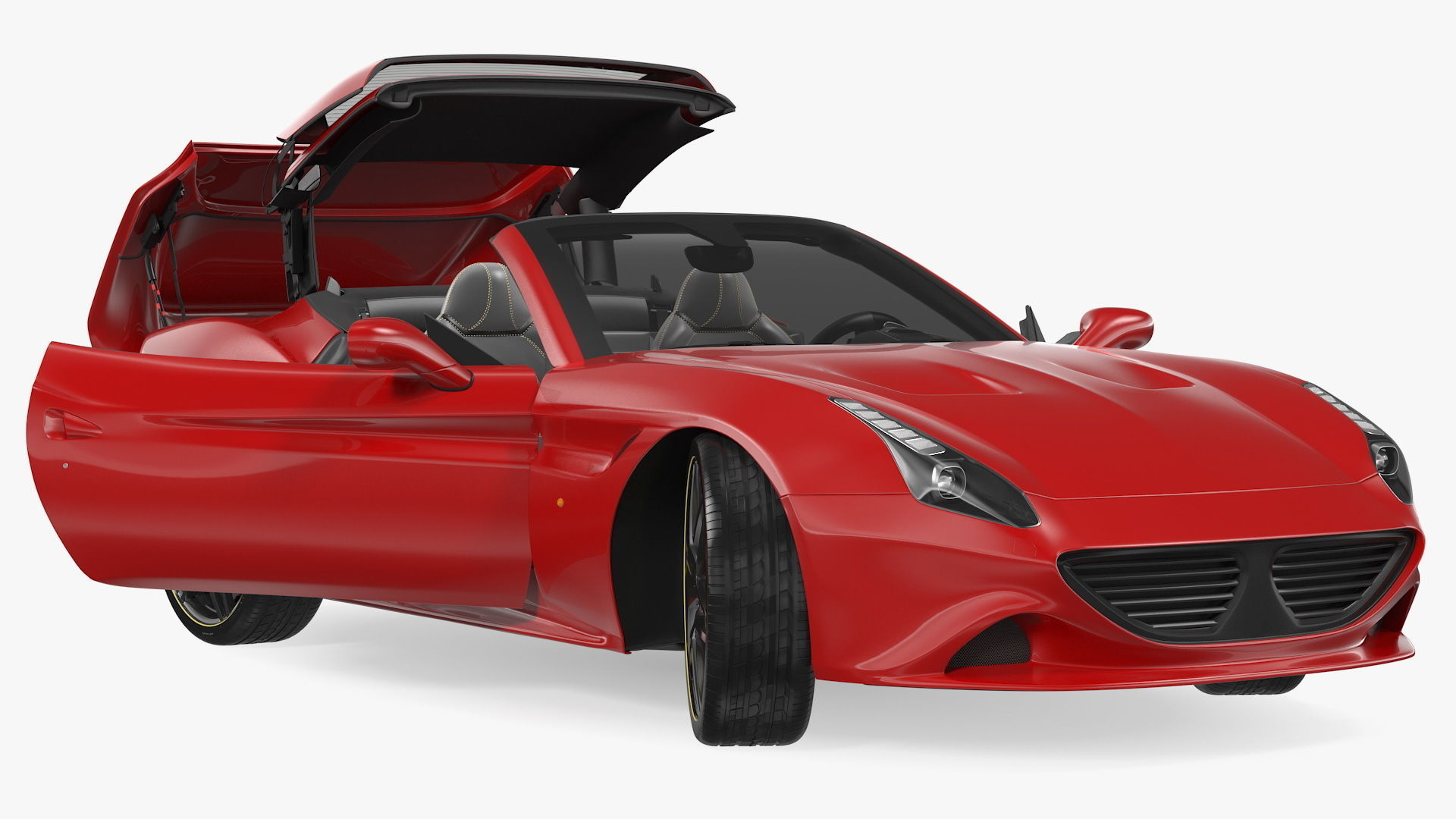Generic Sport Car Rigged 3D model_13