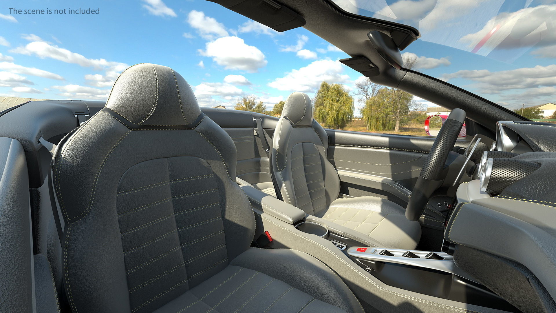 Generic Sport Car Rigged 3D model_9