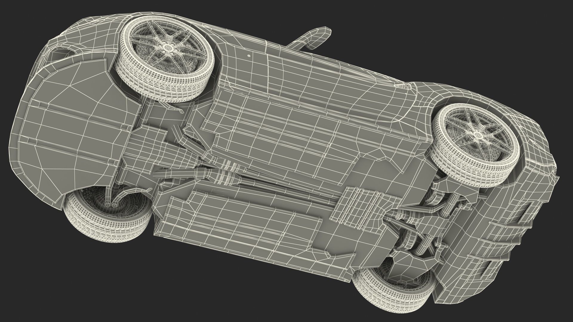 Generic Sport Car Rigged 3D model_32
