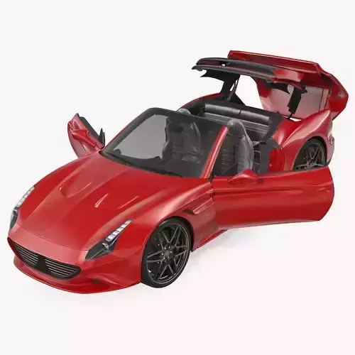 Generic Sport Car Rigged 3D model