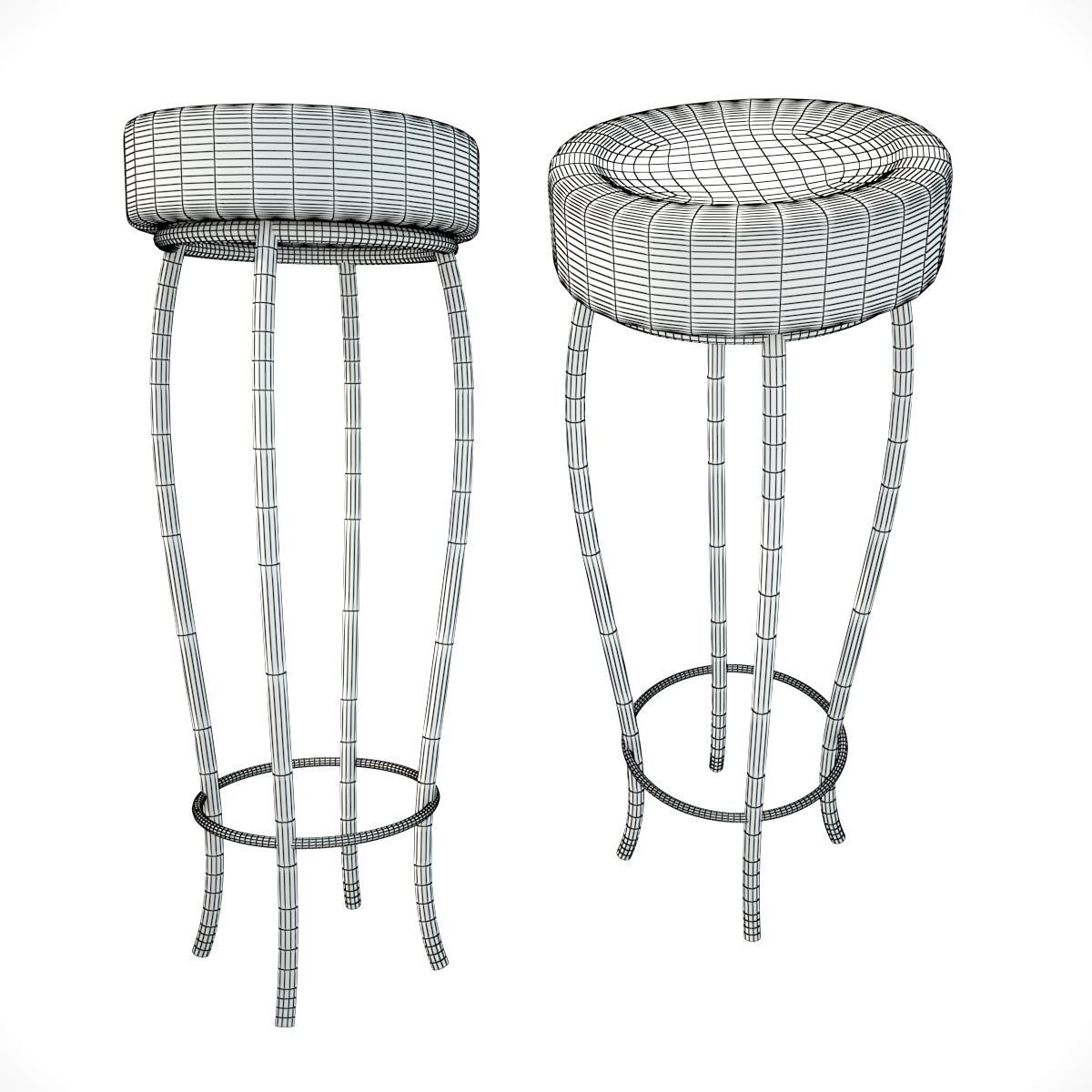 Round chair 014 3D model_1