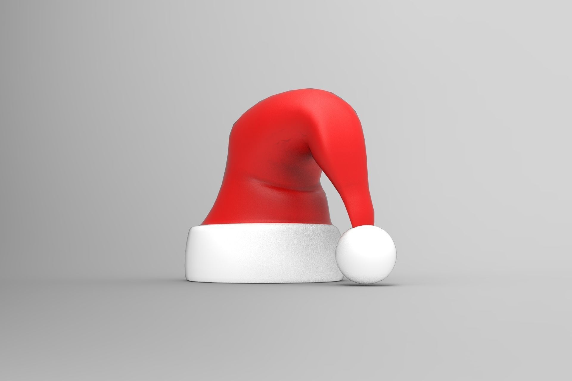Santa Hat Low-poly 3D model_3