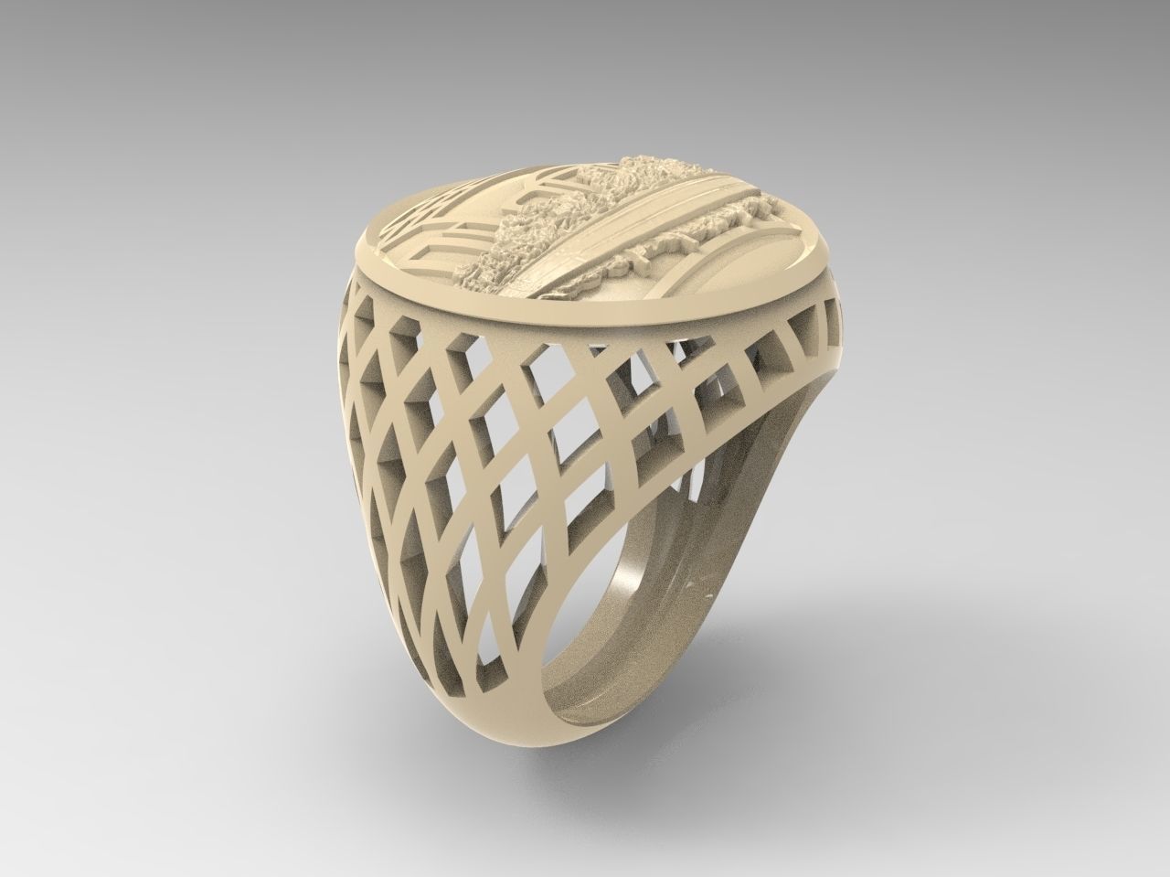 last supper ring 3D print model_1