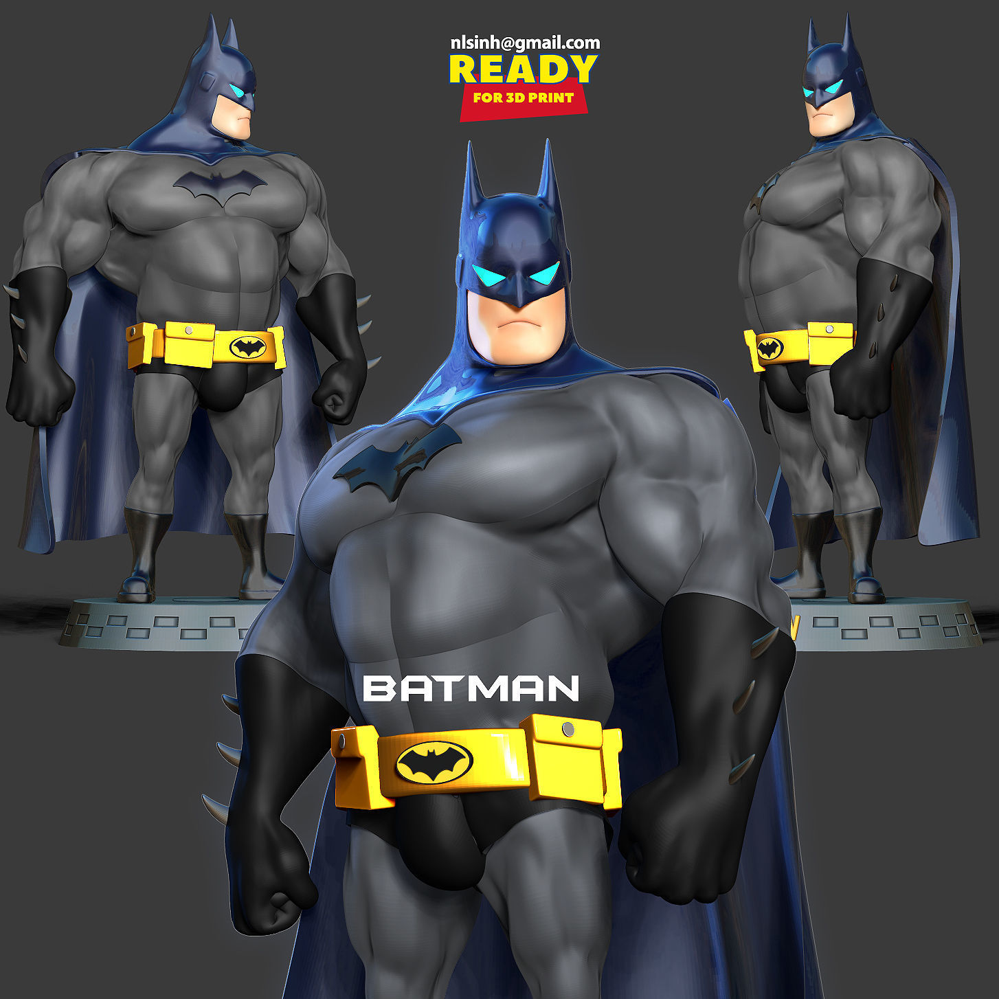 Fat Batman 3D print model_1