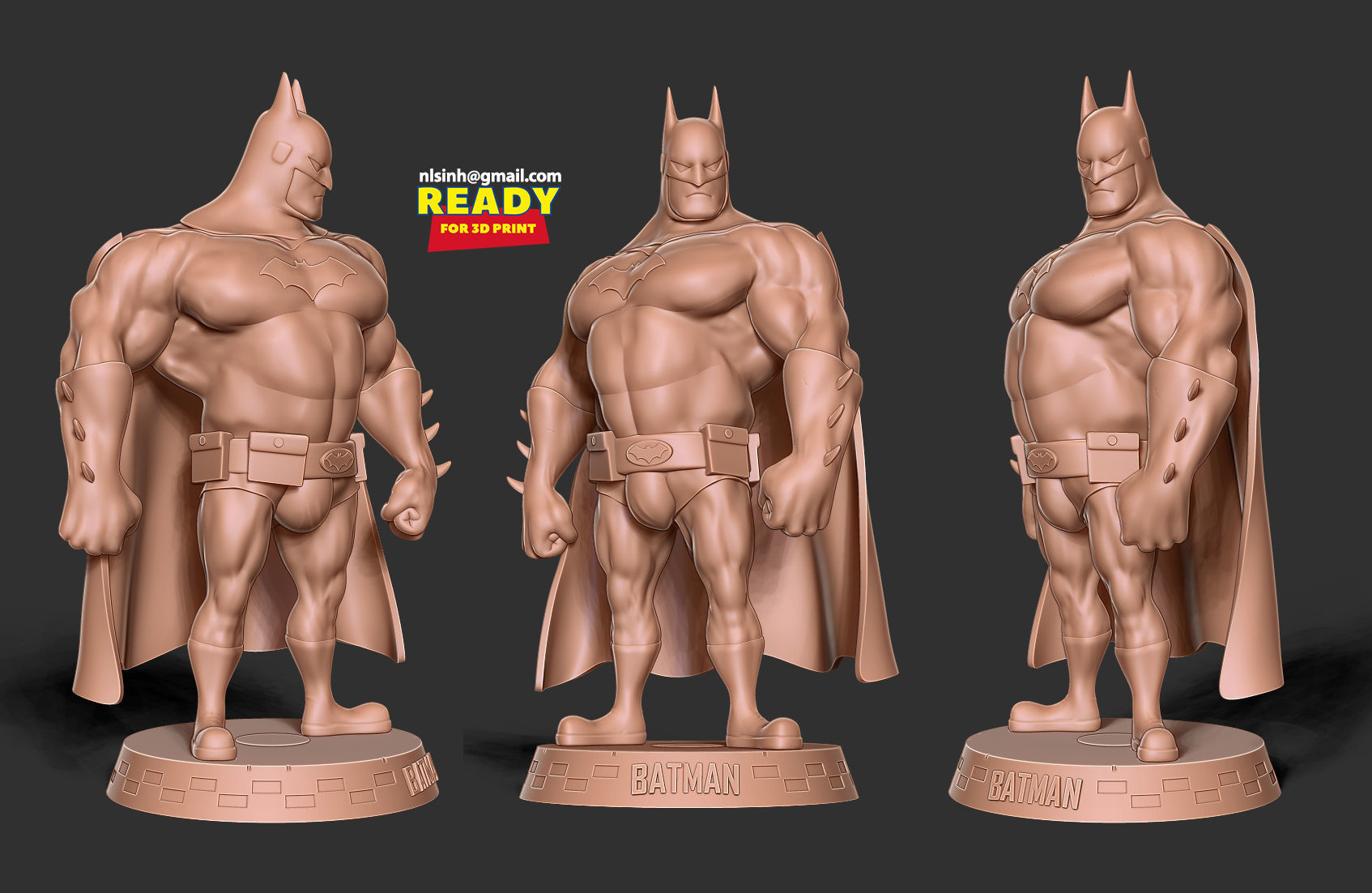 Fat Batman 3D print model_3