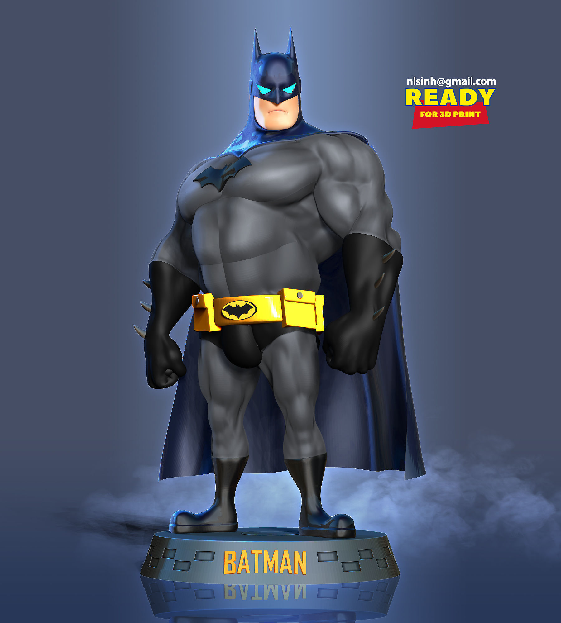 Fat Batman 3D print model_20