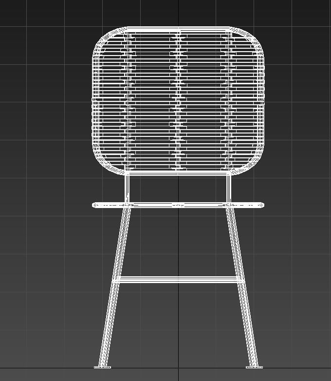 Natural fiber dining chair 3D model_13