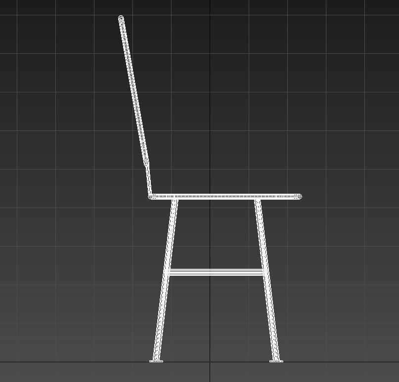 Natural fiber dining chair 3D model_14