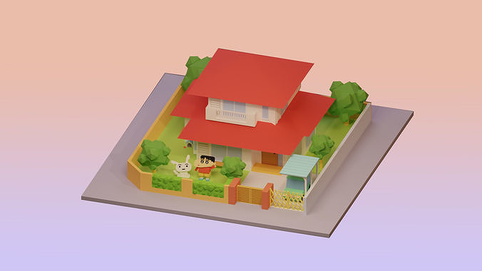 Crayon Shin chan Free 3D model